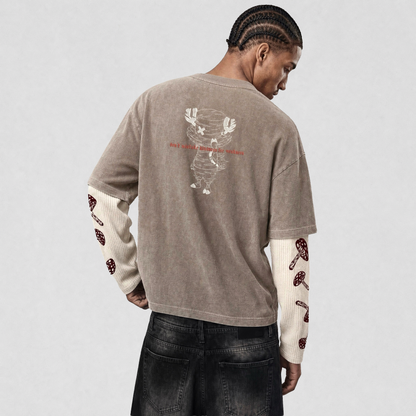 'GRANDLINE REINDEER' Double Sleeve T