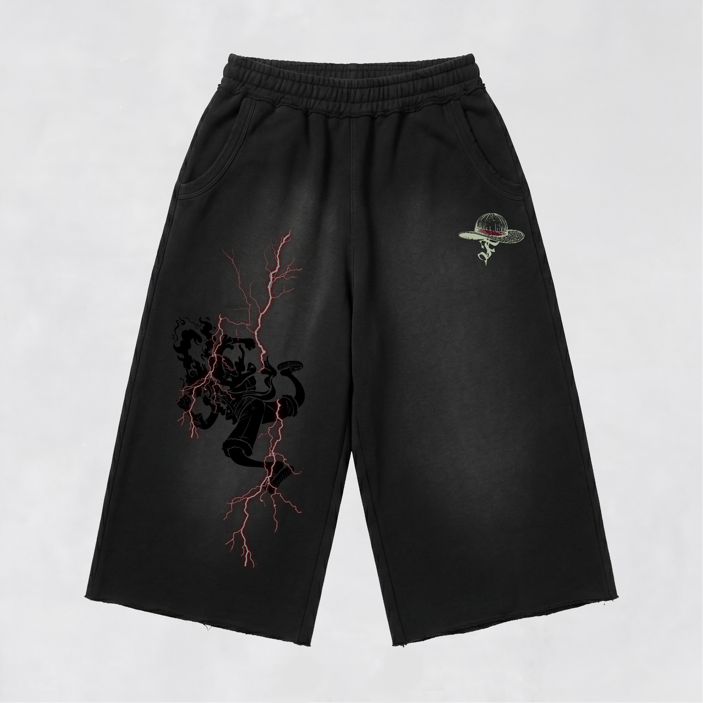'STRAWBOUND' Baggy Cropped Sweat Jorts